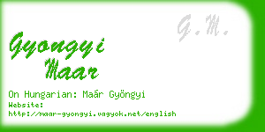 gyongyi maar business card