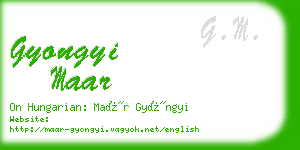 gyongyi maar business card